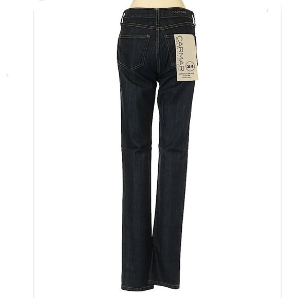 NEW Carmar Stretch Mid-Rise Skinny Jeans Size 24 - Picture 2 of 4